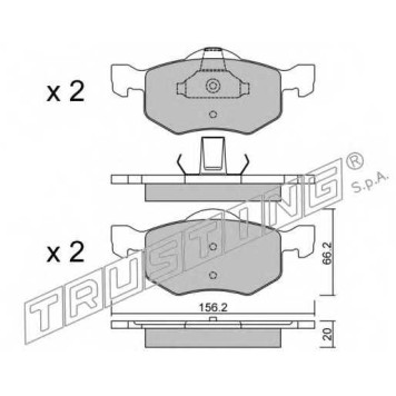 Колодки тормозные дисковые для FORD MAVERICK / MAZDA TRIBUTE(EP) <b>TRUSTING 625.0 / 23787</b>