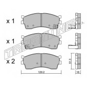 Колодки тормозные дисковые для KIA CARENS(FC), CLARUS(GC,K9A), RIO(DC,DC#), SHUMA(FB) <b>TRUSTING 528.0 / 23873</b>