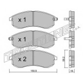 Колодки тормозные дисковые для MITSUBISHI L 200(K6#T,K7#T) <b>TRUSTING 498.0 / 23879</b>