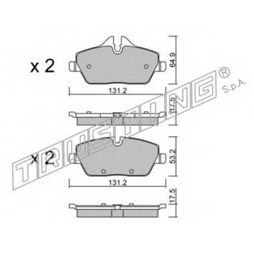 Колодки тормозные дисковые для BMW 1(E81,E82,E87,E88) <b>TRUSTING 680.0 / 23915</b>