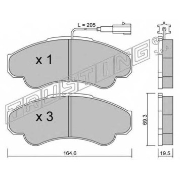 Колодки тормозные дисковые для CITROEN JUMPER(244,Z#) / FIAT DUCATO(244,Z#) / PEUGEOT BOXER(244,Z#,ZCT#) <b>TRUSTING 335.0 / 23919</b>