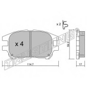 Колодки тормозные дисковые для LEXUS RX(MCU15) <b>TRUSTING 633.0 / 23929</b>