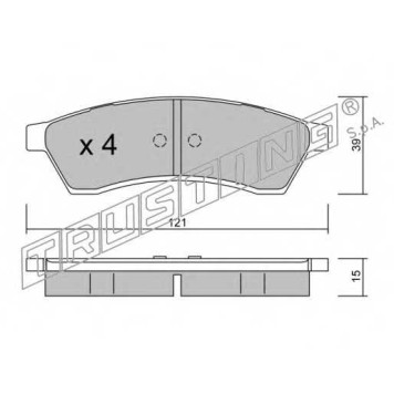 Колодки тормозные дисковые для CHEVROLET EPICA(KL1#), EVANDA / DAEWOO EVANDA(KLAL) <b>TRUSTING 526.0 / 23994</b>