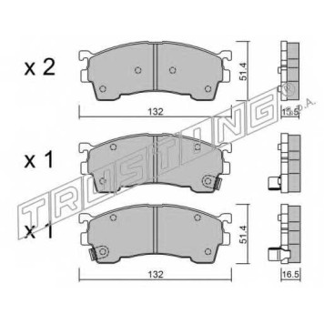 Колодки тормозные дисковые для MAZDA 323 F(BJ), 626(GF,GW), FAMILIA(BJ), PREMACY(CP) <b>TRUSTING 232.1 / 24004</b>