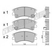 Колодки тормозные дисковые для MAZDA 6(GG,GH,GY) <b>TRUSTING 492.0 / 24046</b>