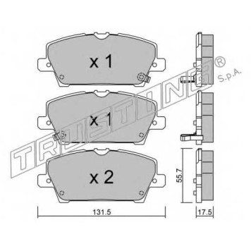 Колодки тормозные дисковые для HONDA CIVIC(FA,FD,FK,FN) <b>TRUSTING 744.0 / 24087</b>