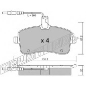 Колодки тормозные дисковые для PEUGEOT 407(6C#,6D#,6E#) <b>TRUSTING 616.0 / 24134</b>