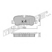 Колодки тормозные дисковые для LAND ROVER DISCOVERY(LA,LA#,TAA), RANGE ROVER(LM,LS) <b>TRUSTING 710.0 / 24192</b>