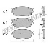 Колодки тормозные дисковые для MAZDA 6(GG,GH) <b>TRUSTING 491.0 / 24246</b>