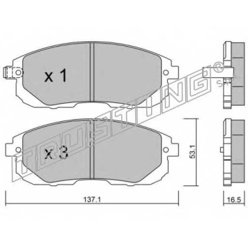 Колодки тормозные дисковые для SUZUKI SX4(EY,GY) <b>TRUSTING 893.0 / 24280</b>