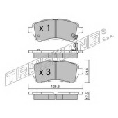 Колодки тормозные дисковые для DAIHATSU MATERIA(M4#) / FORD FIESTA <b>TRUSTING 809.0 / 24283</b>