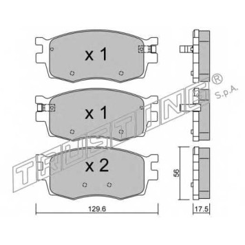 Колодки тормозные дисковые для HYUNDAI ACCENT(MC,RB), i20(PB,PBT) / KIA RIO(JB,UB) <b>TRUSTING 740.0 / 24317</b>