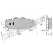 Колодки тормозные дисковые для SUBARU IMPREZA(GD,GG) <b>TRUSTING 629.0 / 24331</b>