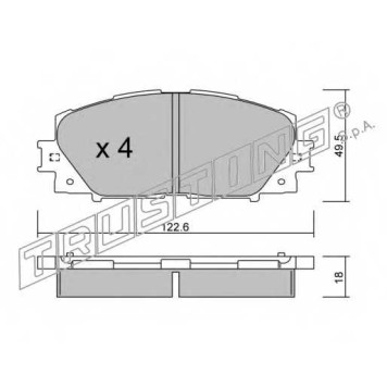 Колодки тормозные дисковые для DAIHATSU CHARADE(L2#) / TOYOTA VIOS/YARIS(NCP9#, ZSP9#), YARIS(KSP9#, NCP9#, NSP9#, SCP9#, ZSP9#) <b>TRUSTING 761.0 / 24347</b>