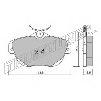 Колодки тормозные дисковые для CITROEN C6(TD#) <b>TRUSTING 873.0 / 24462</b>