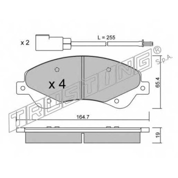 Колодки тормозные дисковые для FORD TRANSIT TOURNEO, TRANSIT <b>TRUSTING 695.0 / 24485</b>