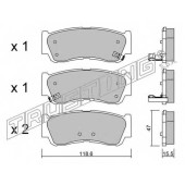 Колодки тормозные дисковые для HYUNDAI SANTA FE(CM) <b>TRUSTING 804.0 / 24488</b>