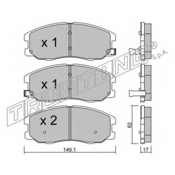 Колодки тормозные дисковые для CHEVROLET CAPTIVA(C100,C140) / OPEL ANTARA <b>TRUSTING 794.0 / 24510</b>