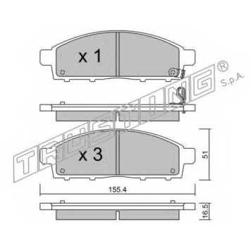 Колодки тормозные дисковые для MITSUBISHI L 200(KA#T,KB#T) <b>TRUSTING 807.0 / 24529</b>