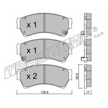 Колодки тормозные дисковые для MAZDA 6(GH,GJ) <b>TRUSTING 886.0 / 24582</b>