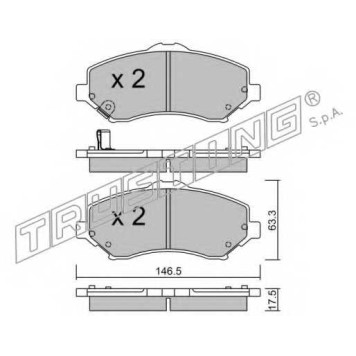 Колодки тормозные дисковые для JEEP CHEROKEE(KK), WRANGLER(JK,TJ) <b>TRUSTING 879.0 / 24604</b>