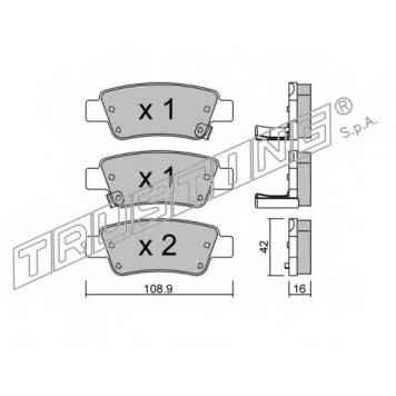 Колодки тормозные дисковые для HONDA CR(RE) <b>TRUSTING 806.0 / 24635</b>