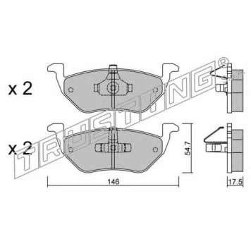 Колодки тормозные дисковые для FORD MAVERICK / MAZDA TRIBUTE(EP) <b>TRUSTING 924.0 / 24670</b>