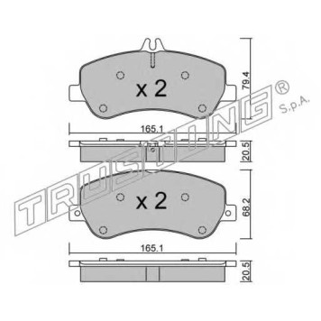 Колодки тормозные дисковые для MERCEDES GLK(X204) <b>TRUSTING 841.0 / 24867</b>
