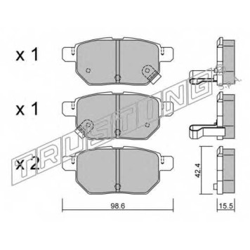 Колодки тормозные дисковые для LEXUS CT(ZWA1#) / TOYOTA PRIUS(ZVW3#) <b>TRUSTING 762.1 / 25016</b>