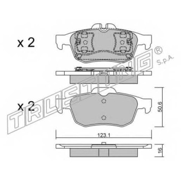 Колодки тормозные дисковые для RENAULT LATITUDE(L70#) <b>TRUSTING 990.0 / 25265</b>