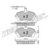 Колодки тормозные дисковые для PEUGEOT 407(6C#,6D#,6E#) <b>TRUSTING 870.0 / 25328</b>
