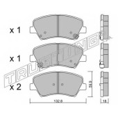 Колодки тормозные дисковые для HYUNDAI i30 CW(GD), i30(GD), VELOSTER(FS) / KIA CEED(JD), CEE`D(JD), PRO CEE?D(JD) <b>TRUSTING 960.0 / 25708</b>