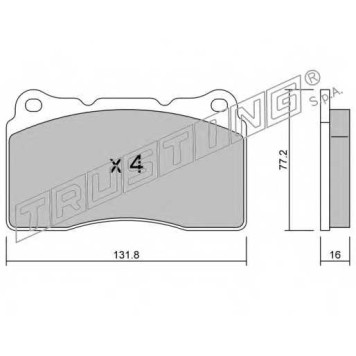 Колодки тормозные дисковые для VOLVO S60, V70(SW) <b>TRUSTING 297.1 / 23092</b>