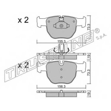 Колодки тормозные дисковые для LAND ROVER RANGE ROVER(LM) <b>TRUSTING 614.0 / 23397</b>
