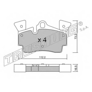 Колодки тормозные дисковые для AUDI Q7(4L) <b>TRUSTING 671.1 / 24010</b>