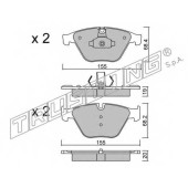 Колодки тормозные дисковые для BMW 5(F10,F11,F18), 7(F01,F02,F03,F04) <b>TRUSTING 936.0 / 24688</b>