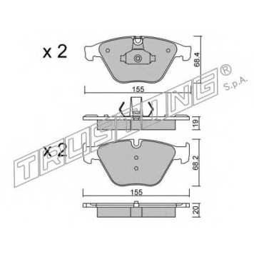 Колодки тормозные дисковые для BMW 5(F10,F11,F18), 7(F01,F02,F03,F04) <b>TRUSTING 936.0 / 24688</b>