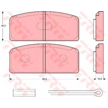 Колодки тормозные дисковые для RENAULT 10(119#), 8(113#) <b>TRW GDB108 / 20061</b>