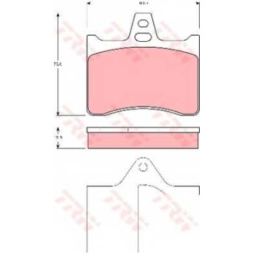 Колодки тормозные дисковые для CITROEN XANTIA(X1,X2), XM(Y4) <b>TRW GDB1284 / 20389</b>