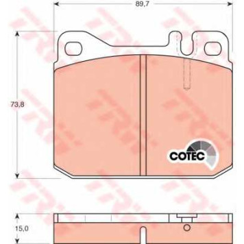 Колодки тормозные дисковые для MERCEDES (W123), /8(W114,W115), COUPE(C123), KOMBI(S123), S(W116), SL(C107,R107) <b>TRW GDB242 / 20392</b>