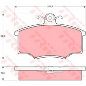 Колодки тормозные дисковые для AUDI 100(43,C2), 80(81,85,89,89Q,8A,B2,B3), COUPE(81,85) <b>TRW GDB628 / 20574</b>