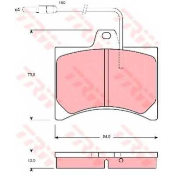 Колодки тормозные дисковые для CITROEN C15(VD-#), LNA, VISA / PEUGEOT 104 <b>TRW GDB276 / 20594</b>