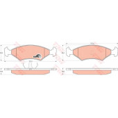 Колодки тормозные дисковые для FORD ESCORT 81 Express, ESCORT 86 Express, ESCORT, FIESTA, ORION, SIERRA / MAZDA 121 <b>TRW GDB255 / 20640</b>