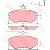Колодки тормозные дисковые для AUDI 100, 200, 80, 90, QUATTRO / CHERY AMULET, EASTAR A6, EASTAR, FORA, J11, V5 <b>TRW GDB404 / 20669</b>