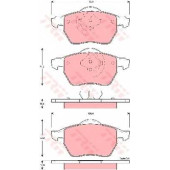 Колодки тормозные дисковые для VOLVO C70, S70(LS), V70(LV), XC70 CROSS COUNTRY <b>TRW GDB1429 / 20676</b>