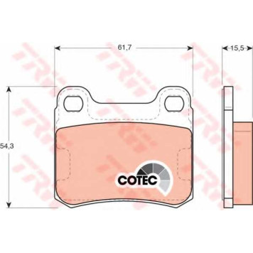 Колодки тормозные дисковые для MERCEDES (W124), 190(W201), C(S202,W202), COUPE(C124), E(C124,S124,W124), KOMBI(S124), S(W126) <b>TRW GDB911 / 20687</b>