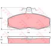 Колодки тормозные дисковые для FORD SIERRA(BNC,GB4,GBC,GBG) / SKODA FAVORIT Forman(785), FAVORIT(781,787) <b>TRW GDB473 / 20861</b>
