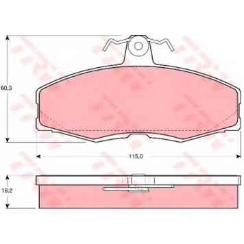 Колодки тормозные дисковые для FORD SIERRA(BNC,GB4,GBC,GBG) / SKODA FAVORIT Forman(785), FAVORIT(781,787) <b>TRW GDB473 / 20861</b>