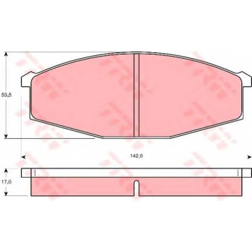 Колодки тормозные дисковые для NISSAN PATROL GR(GR, Y60), PATROL III/2(K260), PATROL(GQ, K160, MK, MQ, W160, Y60), URVAN(E24) <b>TRW GDB251 / 20863</b>