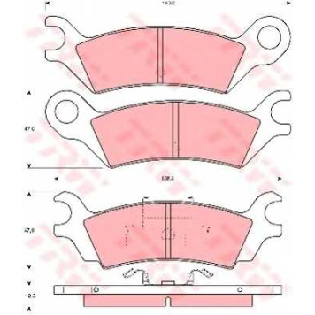 Колодки тормозные дисковые для MAZDA 626(GC), 929(HB,HV,LA) <b>TRW GDB290 / 20899</b>